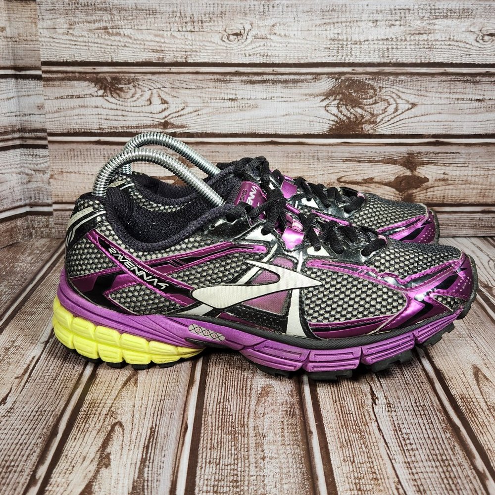 BROOKS RAVENNA 4 Women's 8.5 Black Purple Running Athletic Shoes Sneakers